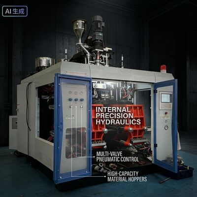8.2 Ton Heavy Duty 80kW Plastic Container Blowing Machine for Oil Bottles